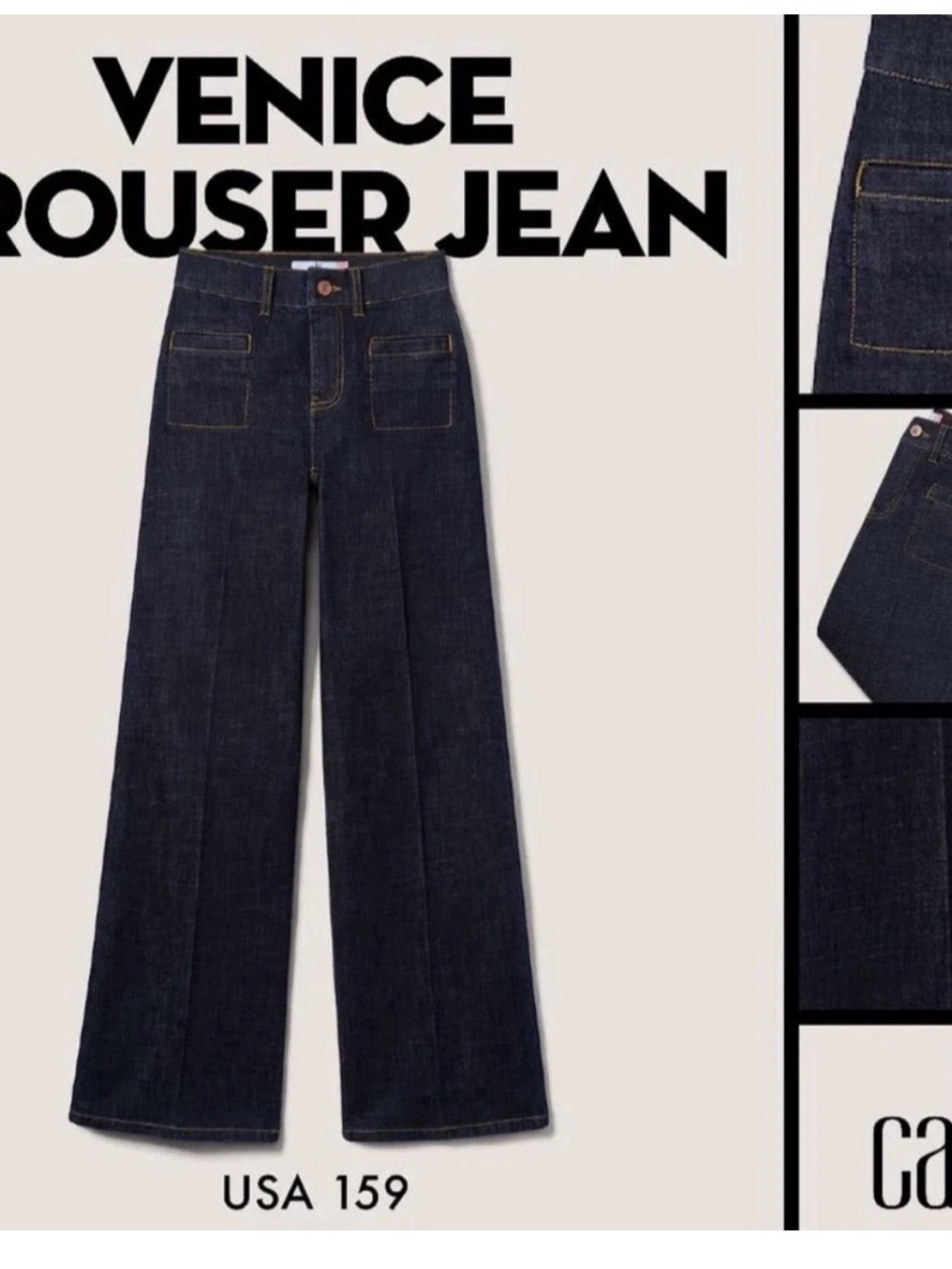 CAbi Venice Trouser Jean - Dark Indigo